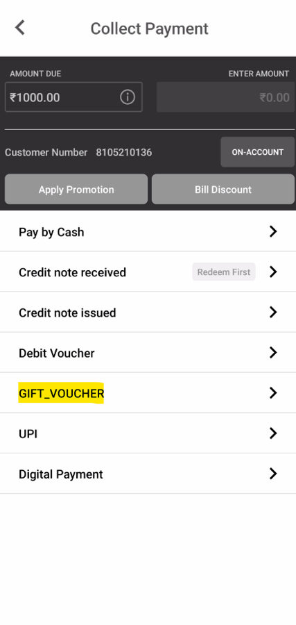 E-Gift Vouchers on Ginesys cloud pos